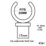19mm - 22mm Half Width C Clips Part# 561