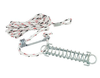 Part# 454 6mm single guy rope with Wire Runner & Tracer Spring. Australian Made Poles Apart Camping Products