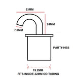 Hook Bend Spigots 22mm / 25mm