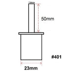 25mm Tent Pole Spigot 50mm long pin, to suit 25mm (OD) tubing . Australian Poles Apart Supex camping product part# 401 or 38X