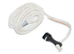 Part# 463 4mm white UV stabalised guy rope with black plastic 4mm F Runner. Australian Made Poles Apart Camping Products